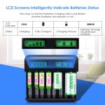 LCD Universal Battery Charger 8 Bay AA AAA C D Battery Charger for Rechargeable Batteries Ni-MH AA AAA C D Batteries with 2A USB Port, Type C Input, Fast AA AAA Battery Charger - Image 3