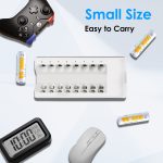 8-Bay Individual Batteries Charger for AA AAA NiMH NiCD Rechargeable Batteries with AC Plug Cable - Image 7