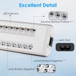 8-Bay Individual Batteries Charger for AA AAA NiMH NiCD Rechargeable Batteries with AC Plug Cable - Image 4