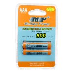 MP®100% Original Rechargeable AAA Batteries (2-Blister) Ready To Charge 800mAh Ni-MH Battery