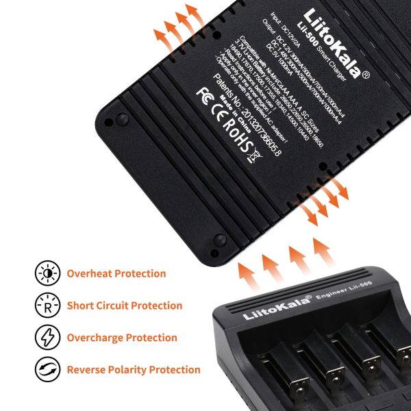 LiitoKala Lii-500 Battery Charger for 26650 AA AAA Battery LCD Display Test The Battery Capacity - Image 6