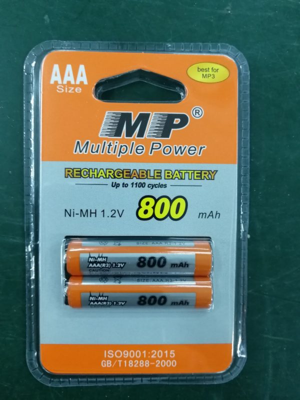 MP®100% Original Rechargeable AAA Batteries (2-Blister) Ready To Charge 800mAh Ni-MH Battery - Image 6