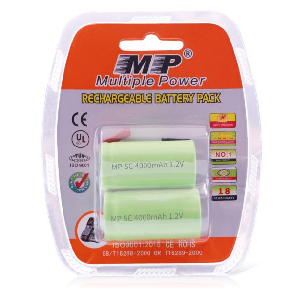 MP® Sub C 1.2V 4000mAh Ni-CD SC Rechargeable Battery for Power Tools (with Tabs) - Image 3