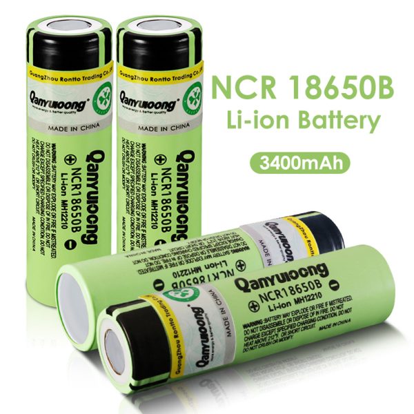 QanYUloong®100% New Original NCR18650B 3.7V 3400mAh 18650 Lithium Rechargeable Battery For Flashlight Batteries Power Bank