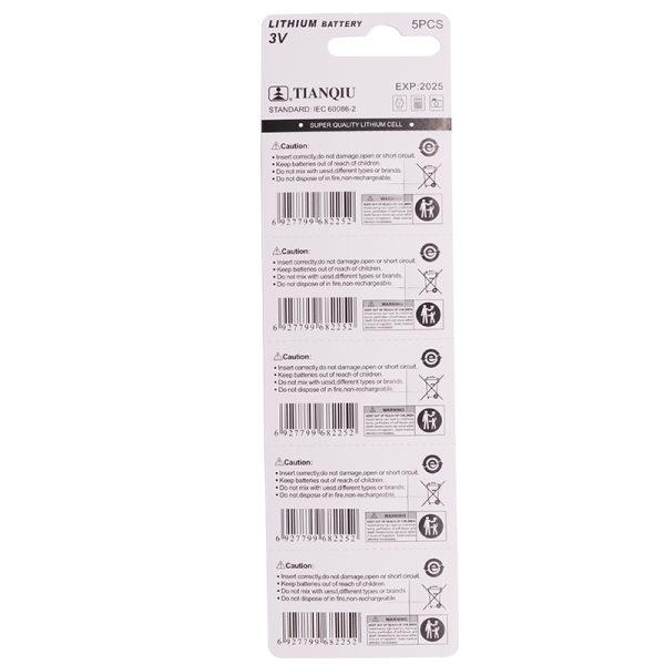 TIANQIU High Capacity CR1616 Lithium Batteries 3 Volt Coin & Button Cell (5-Pack) - Image 2