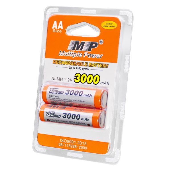 MP®1.2V Ni-MH AA 3000mAh Rechargeable Battery for Solar Lights,Remote Controller, Electric Toys - Image 2