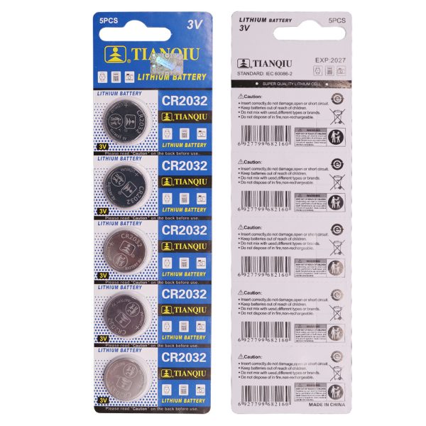 TIANQIU CR2032 3V Lithium Button Coin Cell Battery Lithium Button For Car Key Remote Control Watch Toy Button Cell - Image 2