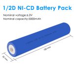 1/2D Ni-CD 6V 5000mAh Flashlight Battery Pack- Replacement For Streamlight, GE/Ericsson, Gates, Maglite Battery - Image 2