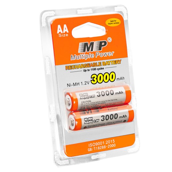 MP®1.2V Ni-MH AA 3000mAh Rechargeable Battery for Solar Lights,Remote Controller, Electric Toys - Image 4