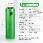 MP®100% Original High Power INR21700 VTC6A 3.7V 4000mAh Li-ion Rechargeable Battery 15C Discharge for Ebike Battery Pack - Image 3