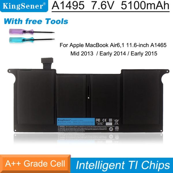 A1495 Laptop Battery For Apple MacBook Air 11" A1465 (2013 2014 2015) MD711LL/A MD711/A MD712/A MD711/B 020-8084-A - Image 2