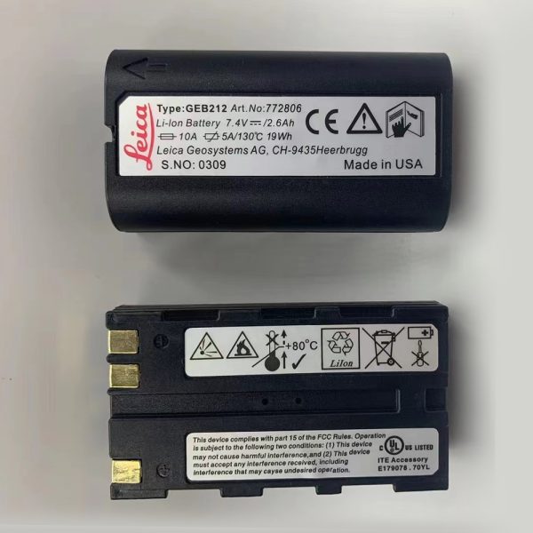 High Quality GEB212 Replacement Battery for Leica ATX1200 ATX1230 GPS1200 GPS900 GRX1200 7.4V 2600mAh - Image 7