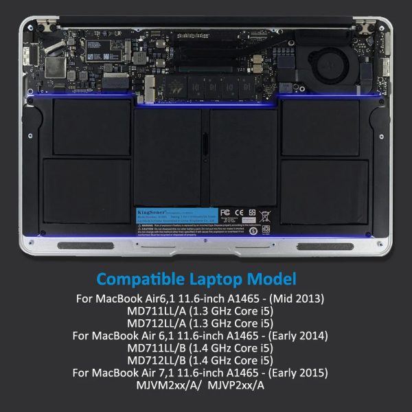 A1495 Laptop Battery For Apple MacBook Air 11" A1465 (2013 2014 2015) MD711LL/A MD711/A MD712/A MD711/B 020-8084-A - Image 7