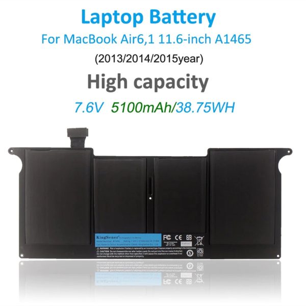 A1495 Laptop Battery For Apple MacBook Air 11" A1465 (2013 2014 2015) MD711LL/A MD711/A MD712/A MD711/B 020-8084-A - Image 6