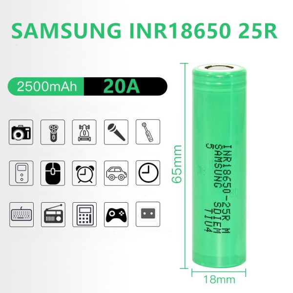 100% Original SAMSUNG INR18650-25R 20A High Discharge Rate Lithium Battery - Image 6