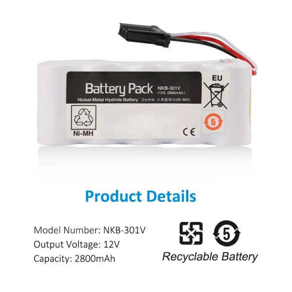 NKB-301V Battery For NIHON KOHDEN TEC-7721 TEC-7621C TEC-7631C TEC-5500 TEC-5521 TEC-5531 ECG-1350P Defibrillator - Image 6