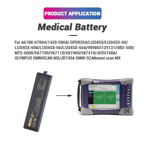11.1V 7800mAh Li-ion Rechargeable LI204SX A6188-67004 1420-0868 LI204SX-60 Lithium ion Medical battery for JDSU MTS-6000 OTDR - Image 7