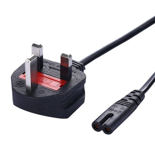 UK AC Power Cable Figure 8 IEC C7 Power Supply Extension Cord For Laptop Battery Charger Portable Radio PSP 3 4