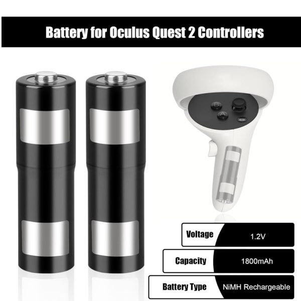 AA1800mAh Controller Rechargeable Battery Compatible for Oculus Quest 2 Controller and Charging Dock - Image 3