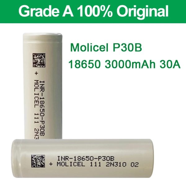 Original Molicel INR18650-P30B Grade A Li-ion Battery 3000mAh 30A for Power Tools Drone E-bike - Image 4
