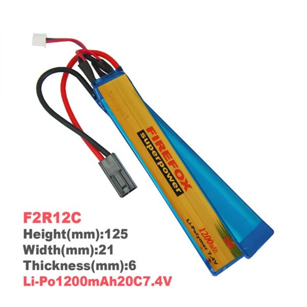 100% Original Firefox 7.4V 1200mAh 20C LiPo Li-Polymer Stick RC Battery F2R12C AEG Airsoft Battery - Image 2