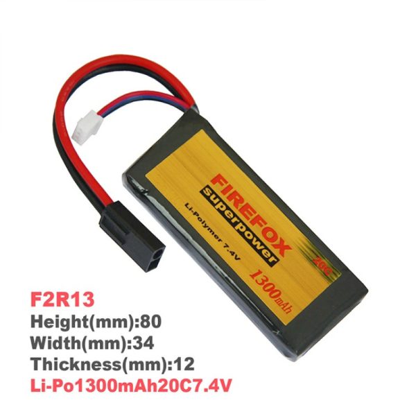 100% Original Firefox 7.4V 1300mAh 20C LiPo Li-Polymer Stick RC Battery F2R13 AEG Airsoft Battery - Image 2