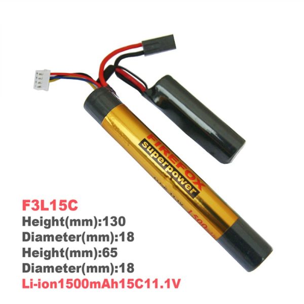 100% Original 3S FireFox 11.1V 1500mAh 15C AKKU Mini Airsoft Gun Battery RC model F3L15C - Image 2