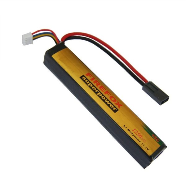 100% Original FireFox 11.1V 1250mAh 15C AKKU Mini Airsoft Gun Battery RC model F3R125T