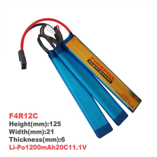 100% Original FireFox 11.1V 1200mAh 20C AKKU Mini Airsoft Gun Battery RC model F4R12C - Image 2