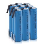 3.2V IFR10440 AAA 200mAh LiFePO4 Rechargeable Battery With DIY Nickel Tabs - Image 3