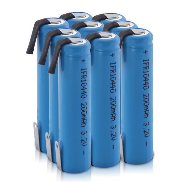3.2V IFR10440 AAA 200mAh LiFePO4 Rechargeable Battery With DIY Nickel Tabs - Image 3