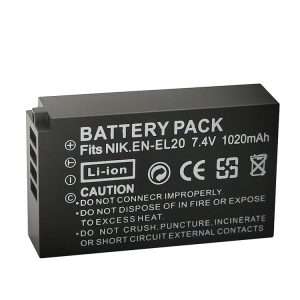 7.4V 1020mAh EN-EL20 Camera Battery for Nikon Coolpix P1000 P950 J1 1 J2 1 J3 1 AW1 Camera Battery